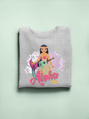 Aloha Mermaid - Tropical Island Vibes Graphic Women's Sweatshirt