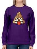 Tiki-Face Funny Tribal Design Women's Sweatshirt