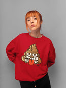 Tiki-Face Funny Tribal Design Women's Sweatshirt