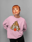 Tiki-Face Funny Tribal Design Women's Sweatshirt