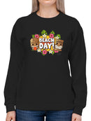 Beach Day - Hawaiian Island Fun Graphic Women's Sweatshirt