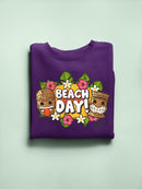Beach Day - Hawaiian Island Fun Graphic Women's Sweatshirt