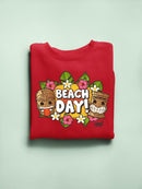 Beach Day - Hawaiian Island Fun Graphic Women's Sweatshirt