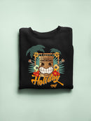 Tropical Ukulele And Palm Tree Tiki-Vibes Women's Sweatshirt