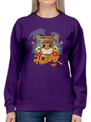 Tropical Ukulele And Palm Tree Tiki-Vibes Women's Sweatshirt