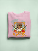 Tropical Ukulele And Palm Tree Tiki-Vibes Women's Sweatshirt