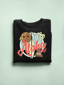 Aloha Tropical Coconut Icon Trendy Graphic Women's Sweatshirt