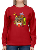 Iconic Beach Club Trendy Graphic Women's Sweatshirt