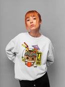 Iconic Beach Club Trendy Graphic Women's Sweatshirt