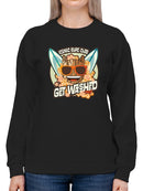 Iconic Surf Club Trendy Hawaiian Graphic Women's Sweatshirt