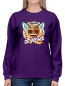 Iconic Surf Club Trendy Hawaiian Graphic Women's Sweatshirt