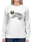 Outer Space Cool Alien Sci-Fi Trendy Graphic Women's Sweatshirt