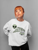 Outer Space Cool Alien Sci-Fi Trendy Graphic Women's Sweatshirt