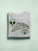 Outer Space Cool Alien Sci-Fi Trendy Graphic Women's Sweatshirt