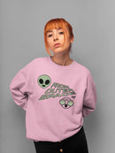 Outer Space Cool Alien Sci-Fi Trendy Graphic Women's Sweatshirt