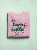Back To School Fun Trendy Graphic Symbols Women's Sweatshirt
