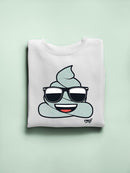 Cool Funny Poop In Shades Trendy Graphic Symbol  Women's Sweatshirt