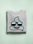 Cool Funny Poop In Shades Trendy Graphic Symbol  Women's Sweatshirt
