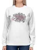 Sweet As Candy Cute Candy Trendy Graphic Symbol Women's Sweatshirt