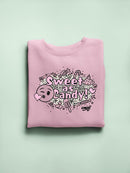 Sweet As Candy Cute Candy Trendy Graphic Symbol Women's Sweatshirt