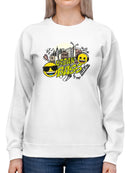 Cool City Urban Bass Trendy Graphic Symbol Women's Sweatshirt