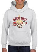 Cute Holiday Stars And Reindeer Christmas Graphic  Youth's Hoodie
