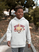 Cute Holiday Stars And Reindeer Christmas Graphic  Youth's Hoodie
