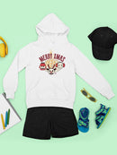 Cute Holiday Stars And Reindeer Christmas Graphic  Youth's Hoodie