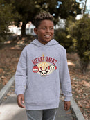 Cute Holiday Stars And Reindeer Christmas Graphic  Youth's Hoodie