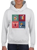 Let It Snow Reindeer - Xmas Winter Vibes Mountain Graphic  Youth's Hoodie