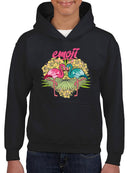 Flamingo Heart Summer Hibiscus Design  Youth's Hoodie
