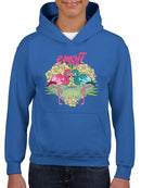 Flamingo Heart Summer Hibiscus Design  Youth's Hoodie