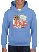 Aloha Tropical Coconut Icon Trendy Graphic  Youth's Hoodie