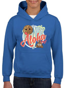 Aloha Tropical Coconut Icon Trendy Graphic  Youth's Hoodie