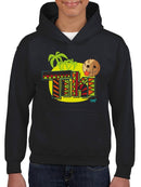 Tiki-Style Hawaiian Luau Party Graphic  Youth's Hoodie