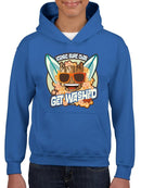 Iconic Surf Club Trendy Hawaiian Graphic  Youth's Hoodie