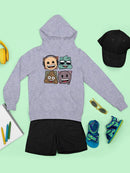 Mosaic Tee Fun Icon Faces Trendy Graphic  Youth's Hoodie