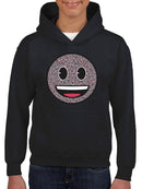 Floral Smile Fun Trendy Graphic Symbols  Youth's Hoodie