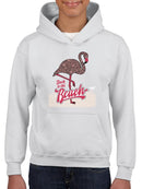 Back To The Beach Flamingo Trendy Graphic   Youth's Hoodie