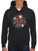 Love And Peace Hippie Trendy Graphic Symbol Youth's Hoodie