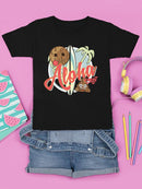 Aloha Tropical Coconut Icon Trendy Graphic T-shirt