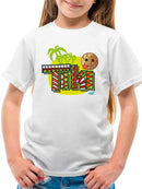 Tiki-Style Hawaiian Luau Party Graphic T-shirt