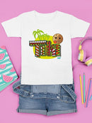 Tiki-Style Hawaiian Luau Party Graphic T-shirt
