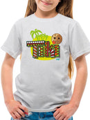 Tiki-Style Hawaiian Luau Party Graphic T-shirt