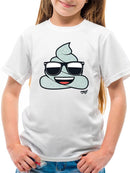 Cool Funny Poop In Shades Trendy Graphic Symbol T-shirt