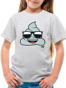 Cool Funny Poop In Shades Trendy Graphic Symbol T-shirt