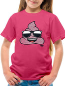 Cool Funny Poop In Shades Trendy Graphic Symbol T-shirt