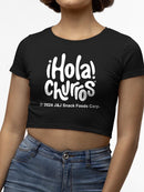 Whimsical Churro Lover Design - Retro Snack-Themed Artwork Women's Crop Tee