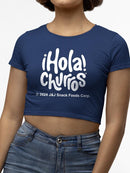 Whimsical Churro Lover Design - Retro Snack-Themed Artwork Women's Crop Tee
