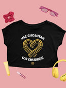 Heart-Shaped Churros  - Bold Spanish Dessert Artwork Women's Crop Tee